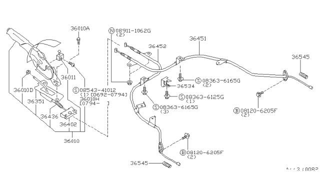 1994 Nissan Altima Parking Brake Control Diagram 2