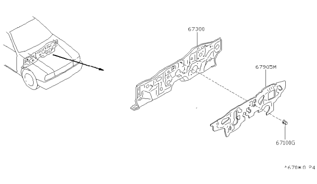 1995 Nissan Altima Dash Panel & Fitting Diagram