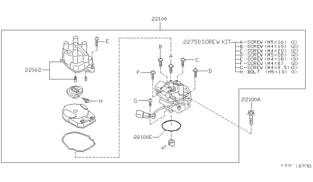 1997 Nissan Stanza Distributor & Ignition Timing Sensor Diagram 2