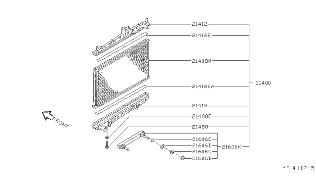 1996 Nissan Stanza Radiator,Shroud & Inverter Cooling Diagram 3