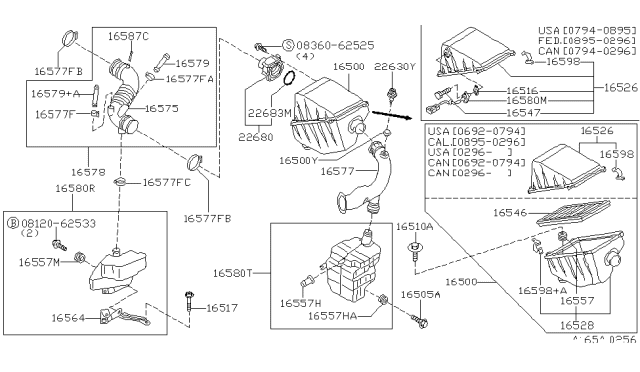 1996 Nissan Stanza Air Cleaner Diagram