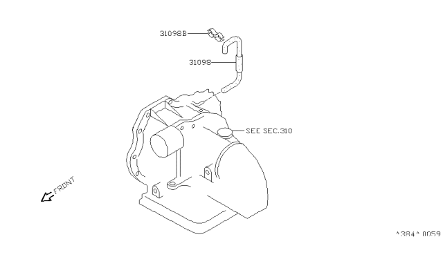 1997 Nissan Altima Breather Piping (For Front Unit) Diagram 1