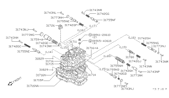 1995 Nissan Altima Control Valve (ATM) Diagram 3