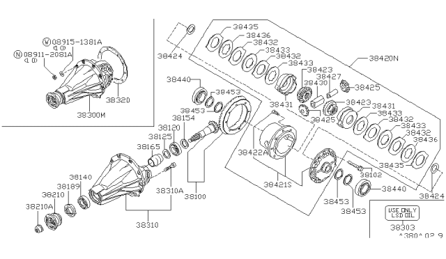 1996 Nissan Hardbody Pickup (D21U) Rear Final Drive Diagram 11