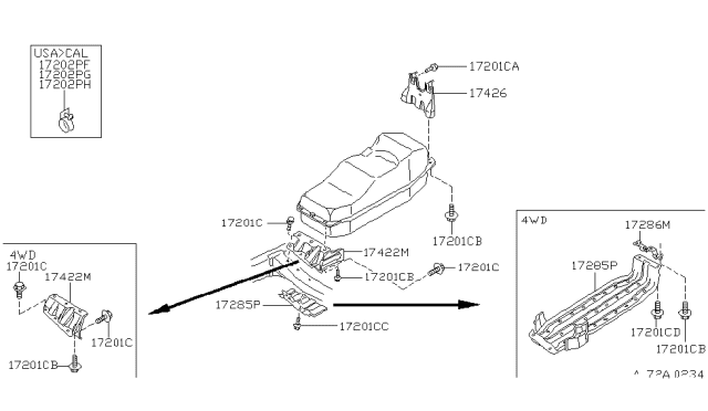 1995 Nissan Hardbody Pickup (D21U) Fuel Tank Diagram 3