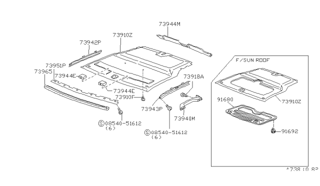 1995 Nissan Hardbody Pickup (D21U) Clip Diagram for 01553-05411