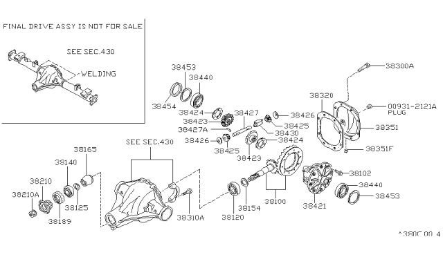 1997 Nissan Hardbody Pickup (D21U) Rear Final Drive Diagram 5