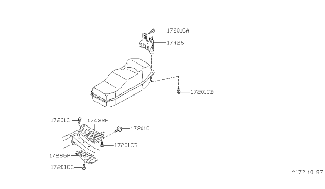 1995 Nissan Hardbody Pickup (D21U) Fuel Tank Diagram 1