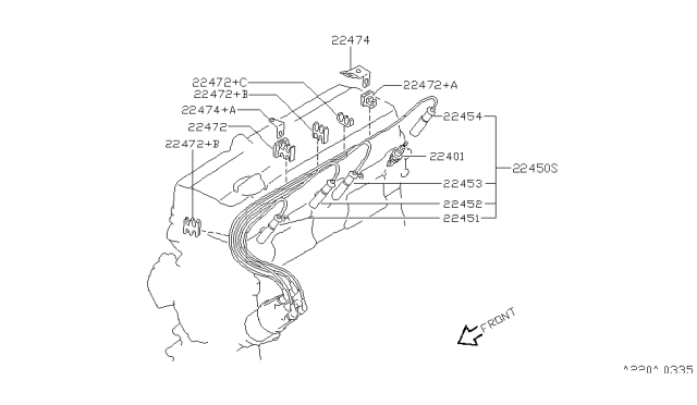 1997 Nissan Hardbody Pickup (D21U) Ignition System Diagram 1