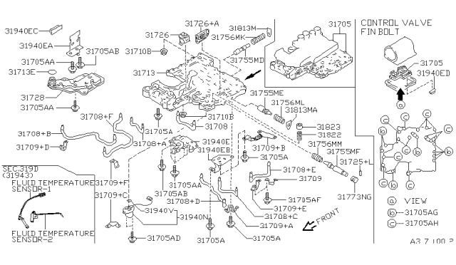 1997 Nissan Hardbody Pickup (D21U) Control Valve (ATM) Diagram 1