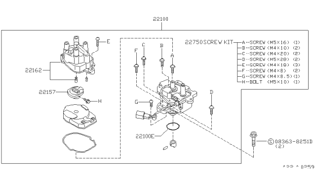 1997 Nissan Hardbody Pickup (D21U) Distributor & Ignition Timing Sensor Diagram 2