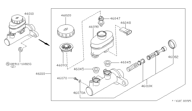 1998 Nissan Maxima Brake Master Cylinder Diagram 1