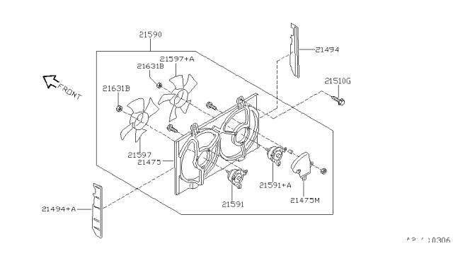 1995 Nissan Maxima Radiator,Shroud & Inverter Cooling Diagram 5