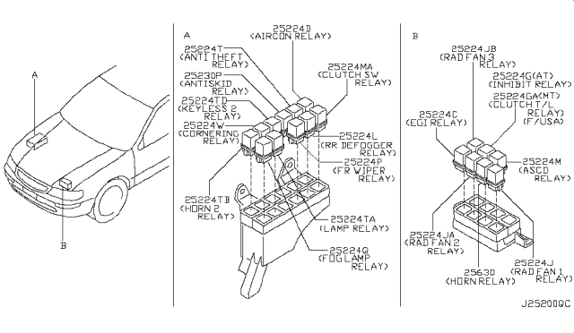 1999 Nissan Maxima Relay Diagram 1