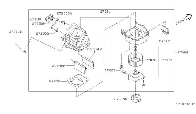 1996 Nissan Maxima Case-Blower Diagram for 27235-40U00