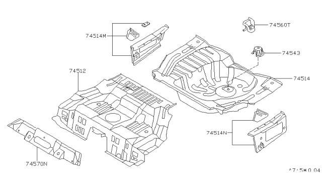 1999 Nissan Maxima Floor Panel (Rear) Diagram