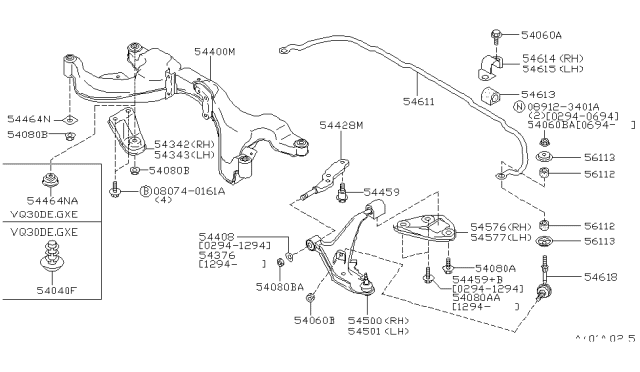 1996 Nissan Maxima Front Suspension Diagram 1