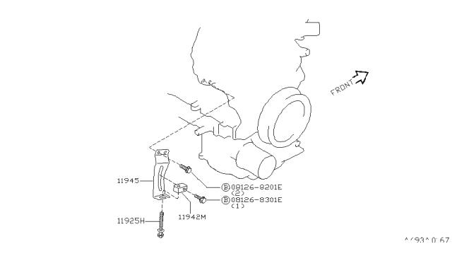 1998 Nissan Maxima Bolt-Adjust Diagram for 11719-31U00