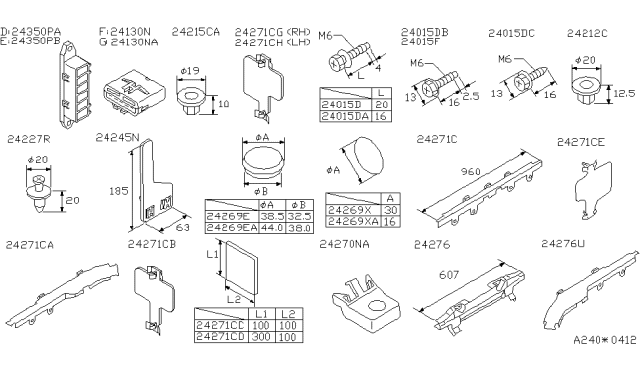 1999 Nissan Maxima Protector-Harness Diagram for 24270-32U00