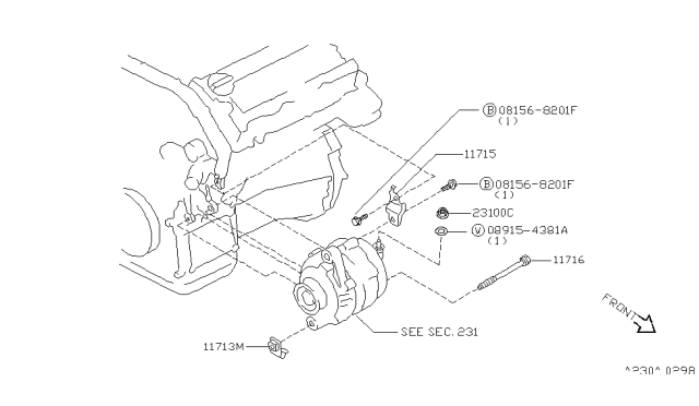 1998 Nissan Maxima Alternator Fitting Diagram