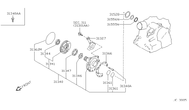 1998 Nissan Maxima Engine Oil Pump Diagram