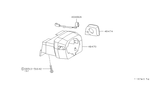 1998 Nissan Maxima Cover Set-Steering Column Diagram for 48470-0L701