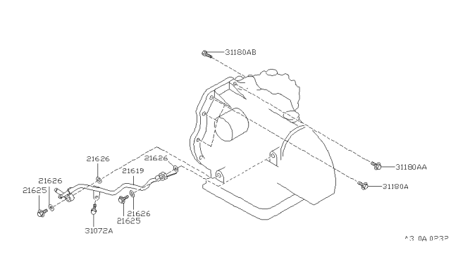 1997 Nissan Maxima Auto Transmission,Transaxle & Fitting Diagram 2