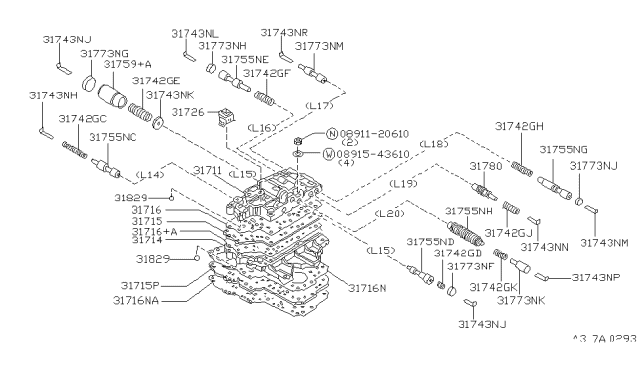 1996 Nissan Maxima Control Valve (ATM) Diagram 3