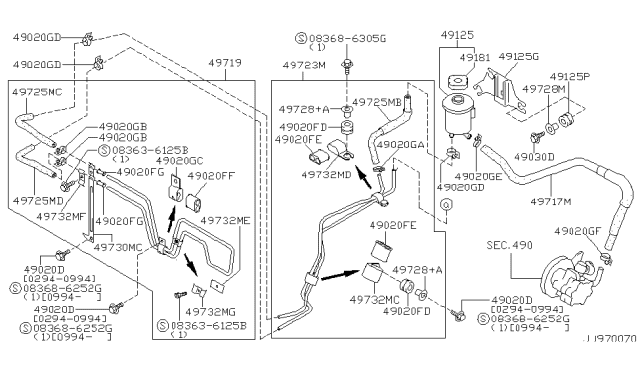 1996 Nissan Maxima Power Steering Piping Diagram 1