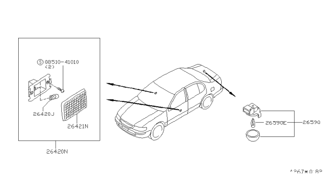 1999 Nissan Maxima Screw Diagram for 08510-41010