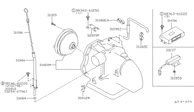 1995 Nissan Maxima Hose-Breather Diagram for 31098-32U00