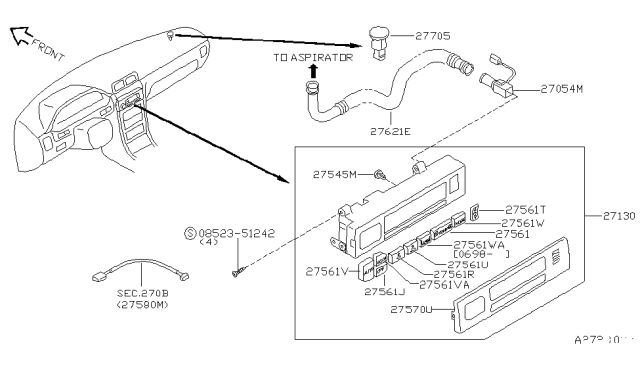 1999 Nissan Maxima Sensor-In Car Diagram for 27720-31U00