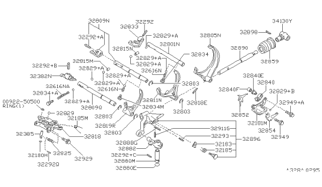 1999 Nissan Maxima Rod-Striking Diagram for 32892-03E11