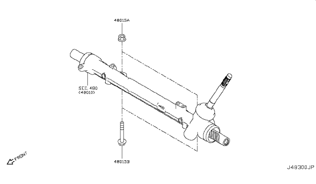 2017 Nissan Rogue Sport Steering Gear Mounting Diagram