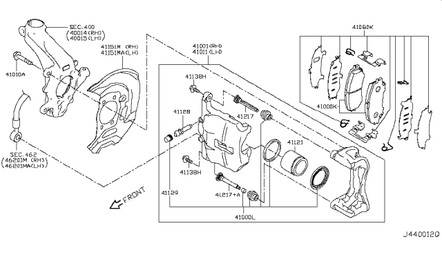 2018 Nissan Rogue Sport Baffle Plate Diagram for 41161-4BT0A