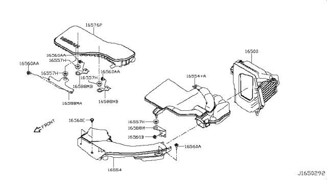 2017 Nissan Rogue Sport Air Cleaner Diagram 1