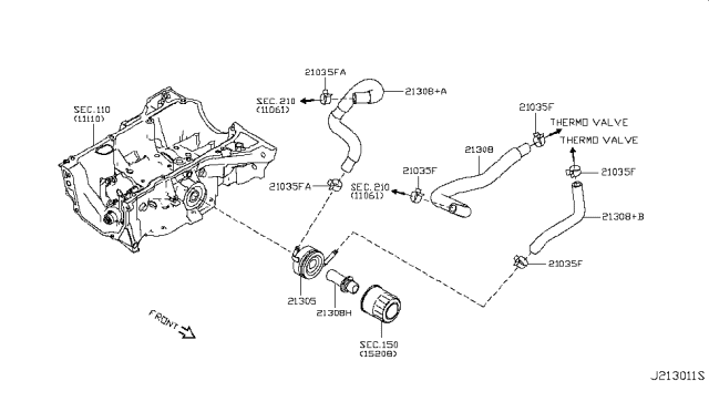 2017 Nissan Rogue Sport Oil Cooler Diagram