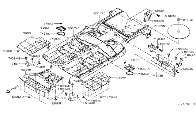 2018 Nissan Rogue Sport Cover-Inspection Hole Diagram for G4848-6MAMA