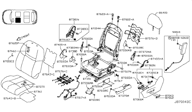 2017 Nissan Rogue Sport Front Seat Diagram 2