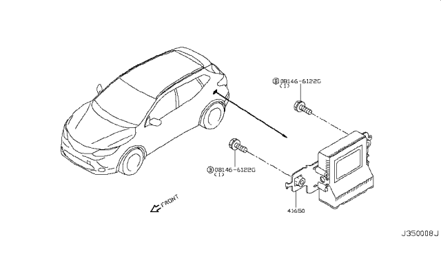 2018 Nissan Rogue Sport Transfer Control Parts Diagram