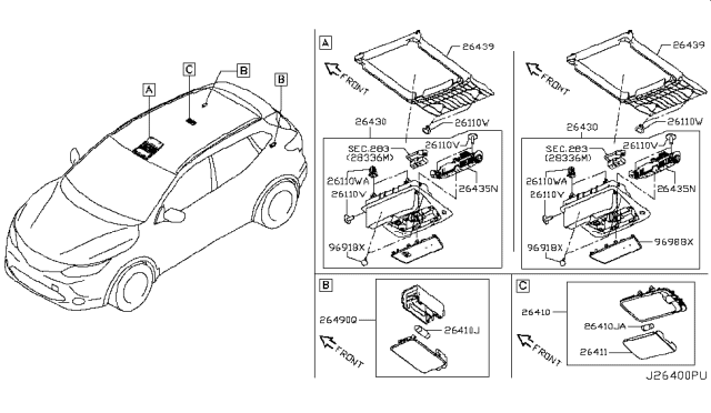 2018 Nissan Rogue Sport Room Lamp Diagram 1