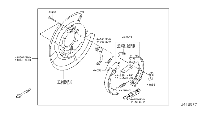 2019 Nissan Rogue Sport Spring Diagram for 44091-5TA5A