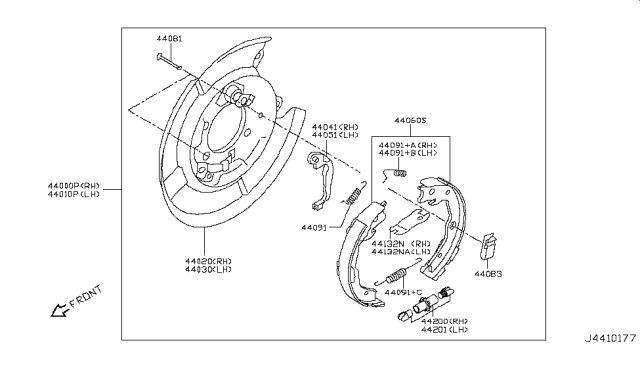 2019 Nissan Rogue Sport Spring Diagram for 44091-EM11C