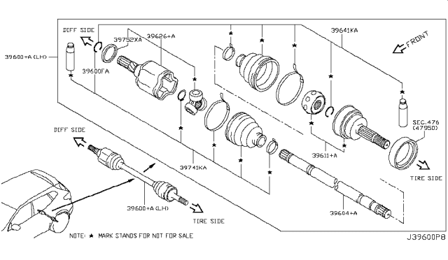 2017 Nissan Rogue Sport Rear Drive Shaft Diagram 2