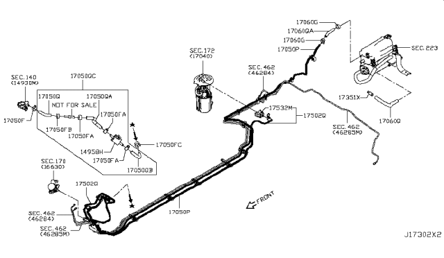 2019 Nissan Rogue Sport Hose-Evaporation Piping Diagram for 18791-6MA0A