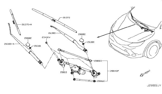 2018 Nissan Rogue Sport Windshield Wiper Diagram