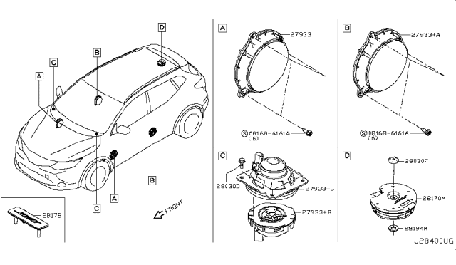 2019 Nissan Rogue Sport Speaker Diagram 2