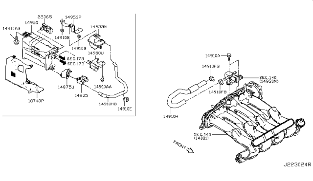 2018 Nissan Rogue Sport Engine Control Vacuum Piping Diagram 3