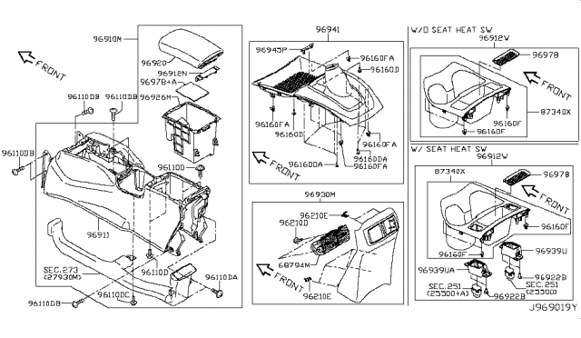 2018 Nissan Rogue Sport Console Box Diagram 1