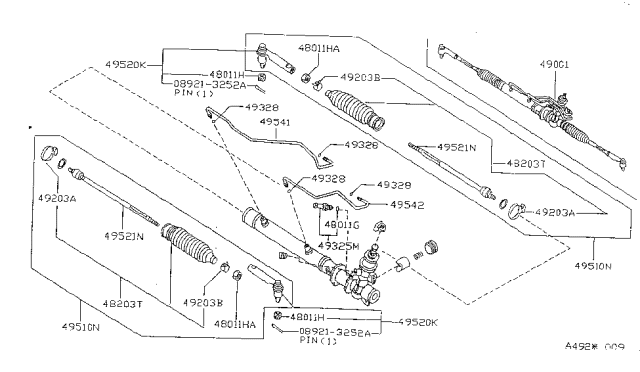 1996 Nissan Sentra Power Steering Gear Diagram